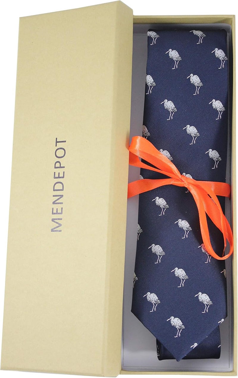 MENDEPOT Animal Pattern Necktie With Gift Box Sea Animal Pattern Tie Father's Day Birthday Gift Tie - Image 5